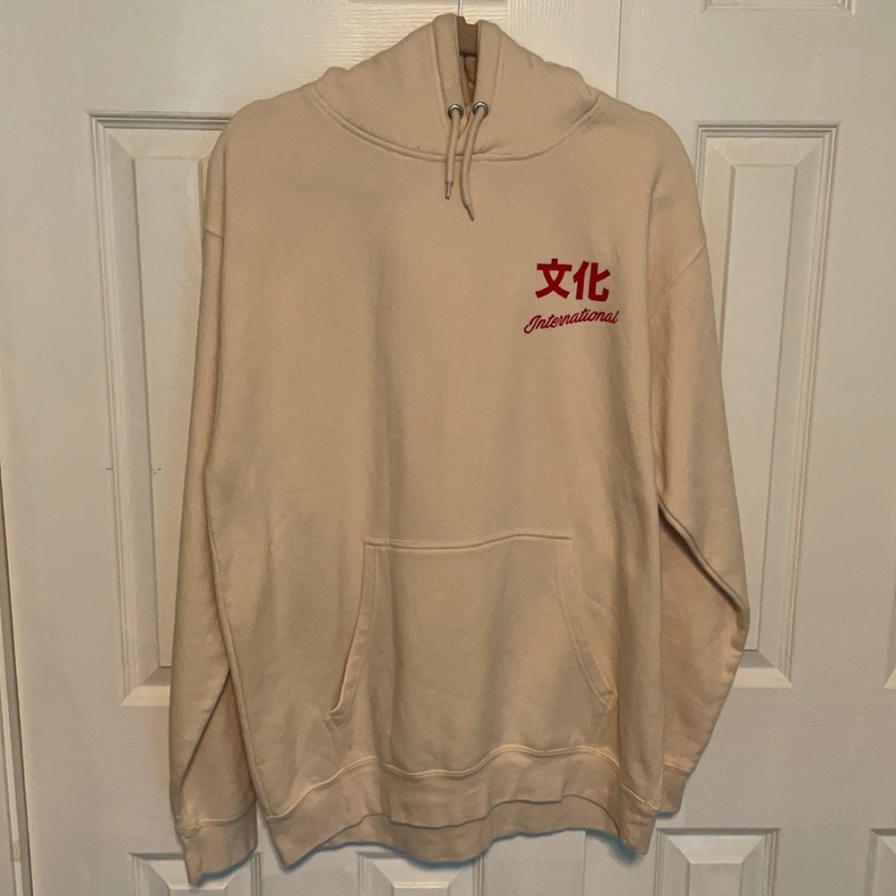 Young Rich Nation cream hoodie size L.